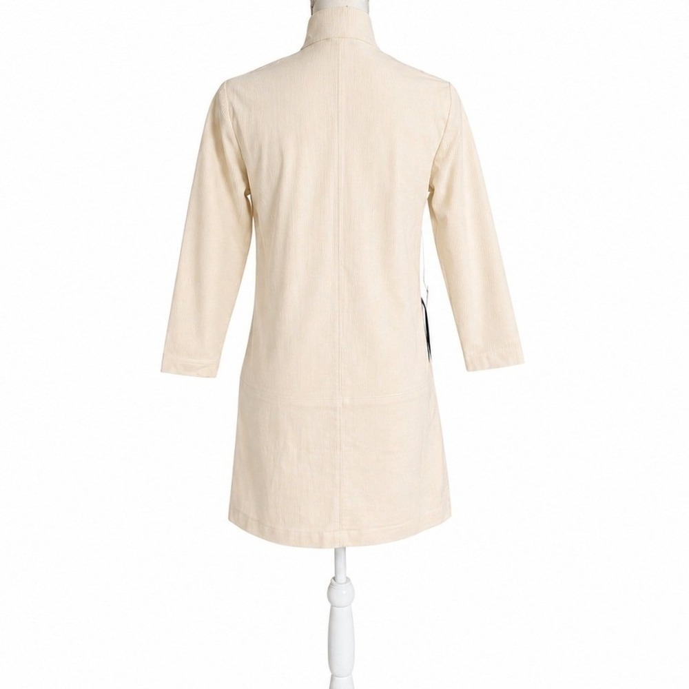 Tuckernuck Clifton Corduroy Mini Dress Cream Long Sleeve Shift XS NWT - Picture 4 of 7